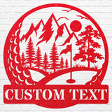 Custom Metal Golf Club Sign, Black Sports Metal Wall Art