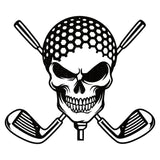 Golf Metal Skull Wall Art, aser Cut Metal Wall Art for Golf Player