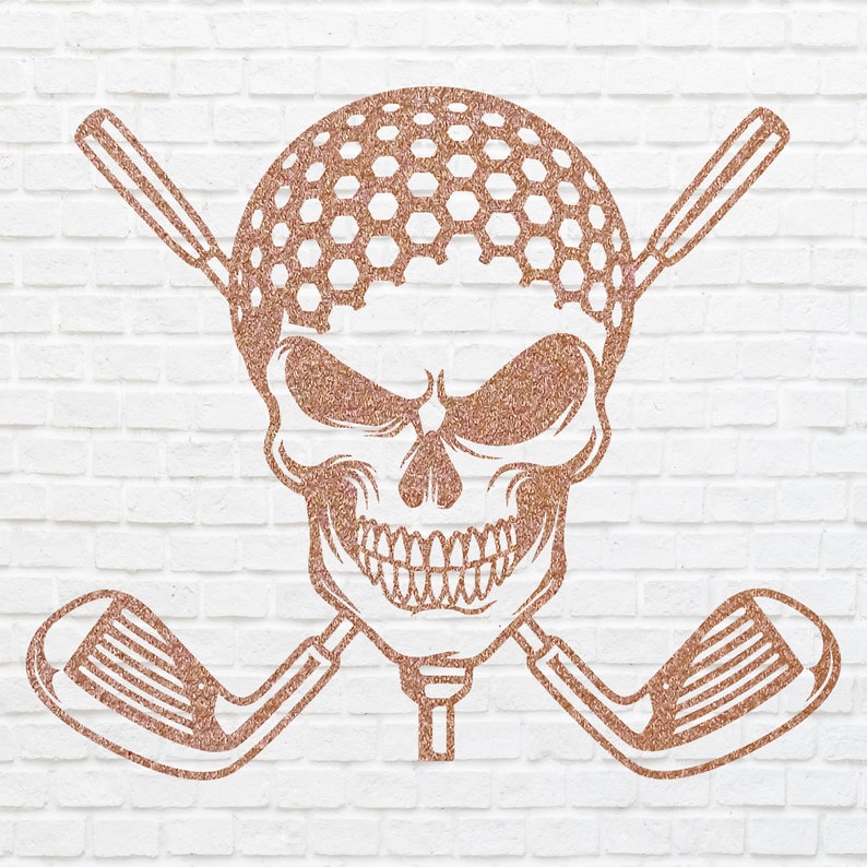 Golf Metal Skull Wall Art, aser Cut Metal Wall Art for Golf Player