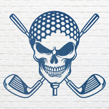 Golf Metal Skull Wall Art, aser Cut Metal Wall Art for Golf Player