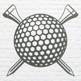 Golf Tee Ball Metal Wall Art, Sports Ball Gift for Golf Player,