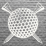 Golf Tee Ball Metal Wall Art, Sports Ball Gift for Golf Player,