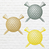 Golf Tee Ball Metal Wall Art, Sports Ball Gift for Golf Player,