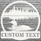 Personalized Loon Wall Art, Loon Art Lake House Metal Sign