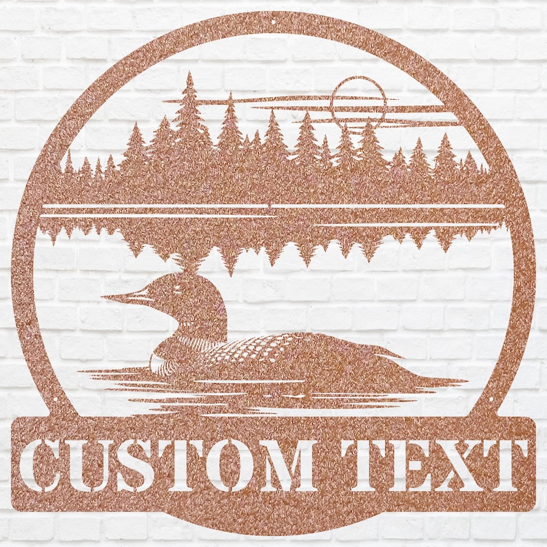 Personalized Loon Wall Art, Loon Art Lake House Metal Sign