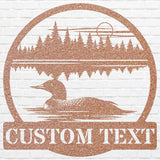 Personalized Loon Wall Art, Loon Art Lake House Metal Sign