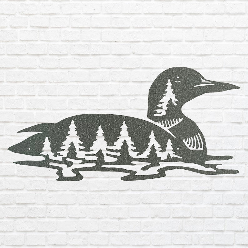 Loon Metal Wall Art, Wildlife Bird Wall Art Farmhouse Decor