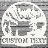 Mountain Lake Sign Custom Metal Wall Art, Mountain Metal Art