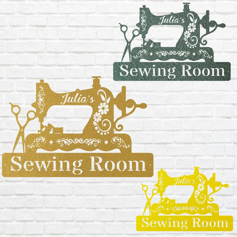 Sewing Room Sign, Sewing Machine Metal Sign, Sewing Room Wall Decor, Sewing Gifts for Mom, Gift for Her, Mother Day's Gift