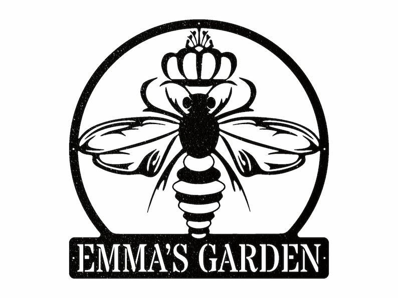 Honey Bee Sign Metal Wall Art, Outdoor Bee Wall Decor, Honey Lover Gift