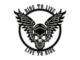 Live to Ride, Ride to Live, Skull Metal Wall Art, Biker Skull Wall Decor, Bike Lover Wall Art, Boy Room Decor, Garage Decor