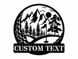 Custom Metal Golf Club Sign, Black Sports Metal Wall Art