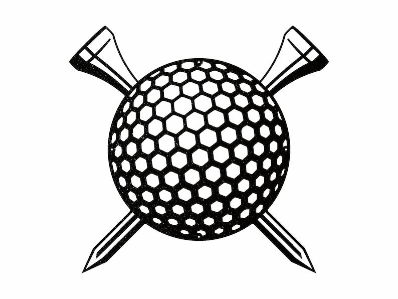 Golf Tee Ball Metal Wall Art, Sports Ball Gift for Golf Player,