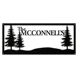 Family Tree Custom Name and Metal Address Sign, Outdoor Metal Wall Art