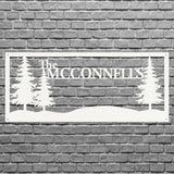 Family Tree Custom Name and Metal Address Sign, Outdoor Metal Wall Art