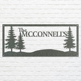 Family Tree Custom Name and Metal Address Sign, Outdoor Metal Wall Art