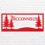 Family Tree Custom Name and Metal Address Sign, Outdoor Metal Wall Art