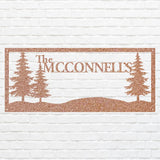 Family Tree Custom Name and Metal Address Sign, Outdoor Metal Wall Art
