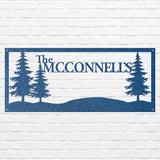 Family Tree Custom Name and Metal Address Sign, Outdoor Metal Wall Art