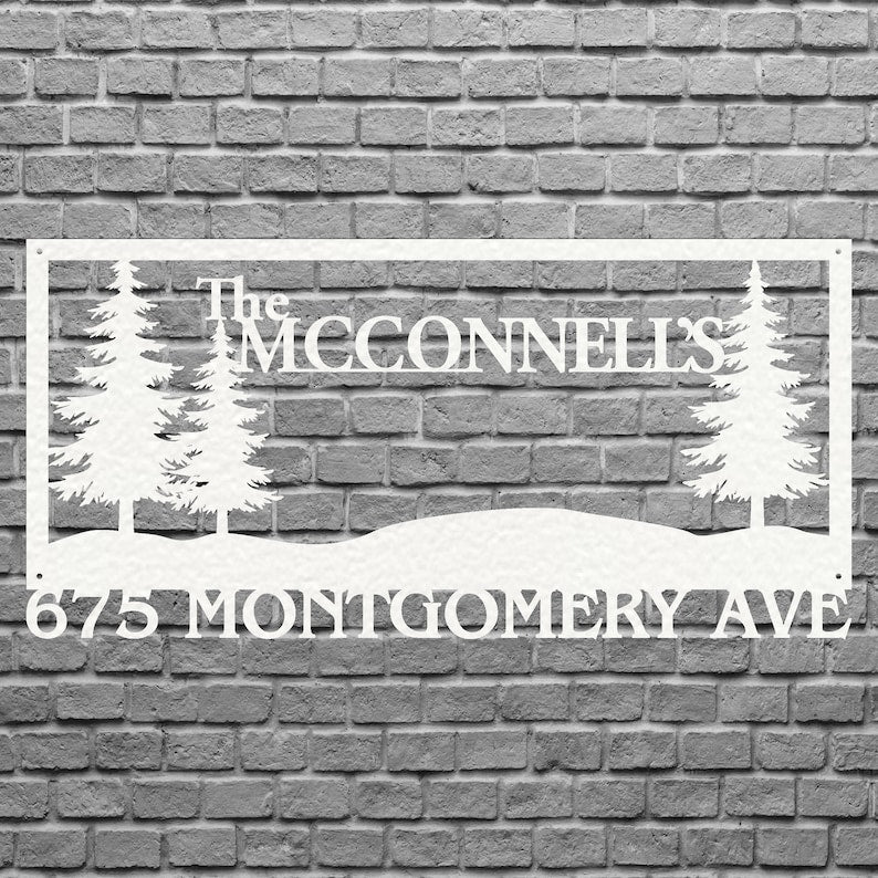 Family Tree Custom Metal Name Sign, Decorative Metal Wall Art