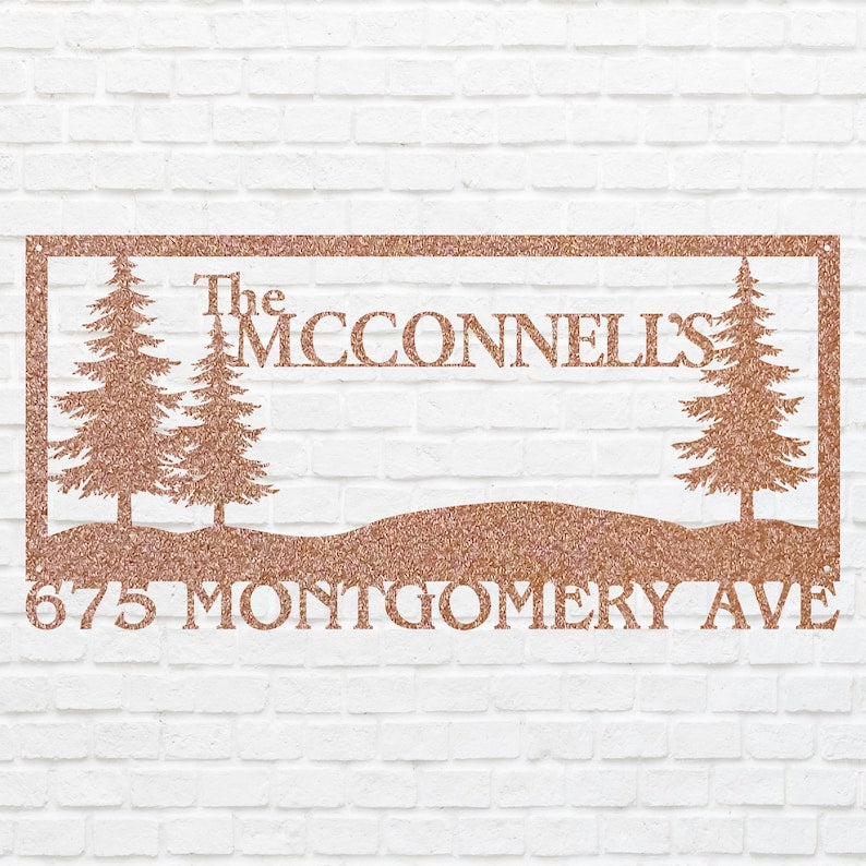 Family Tree Custom Metal Name Sign, Decorative Metal Wall Art