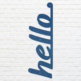 Hello Sign Metal Wall Art for Home Decor, Metal Door Sign