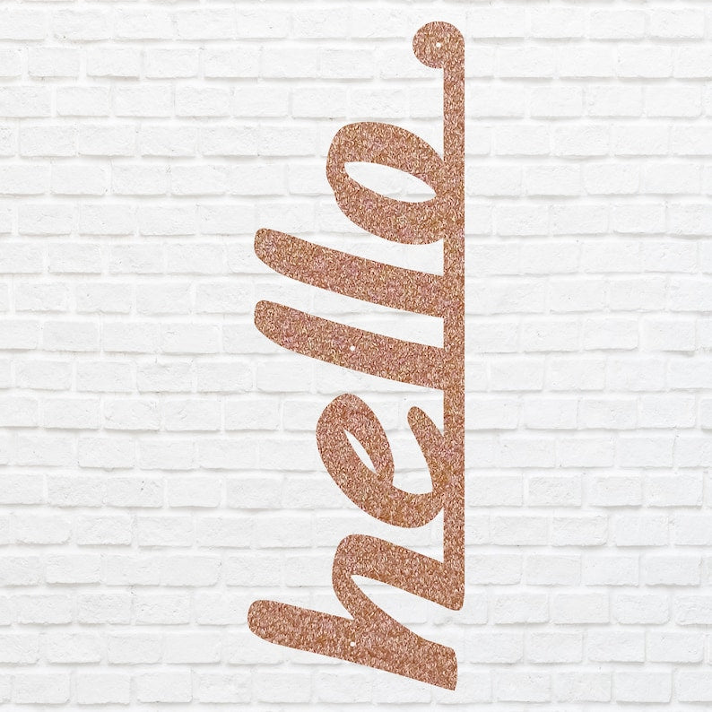 Hello Sign Metal Wall Art for Home Decor, Metal Door Sign