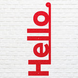 Vertical Hello Sign Metal Wall Art, Front Door Sign