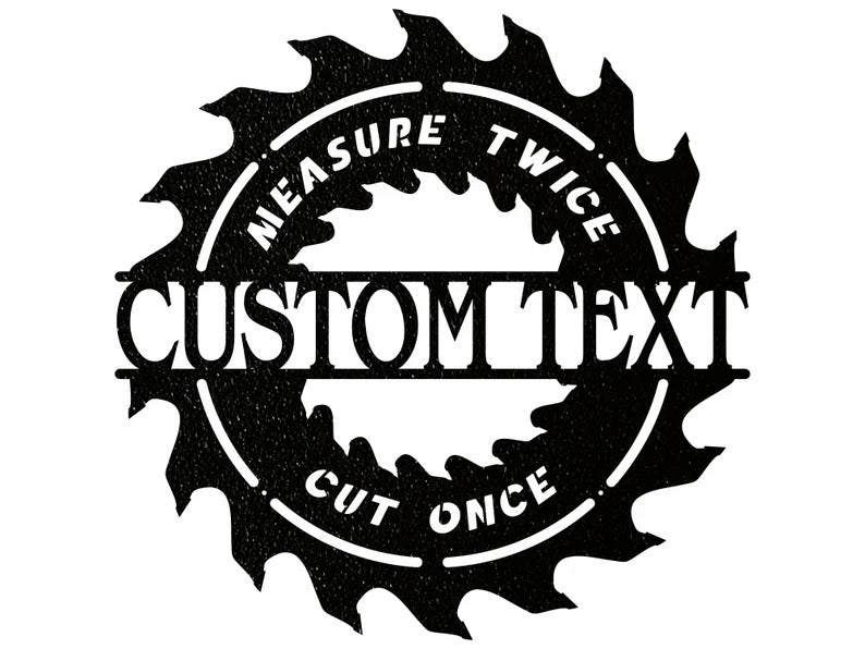 Woodshop Sign Custom Metal Wall Art, Outdoor Woodshop Decor