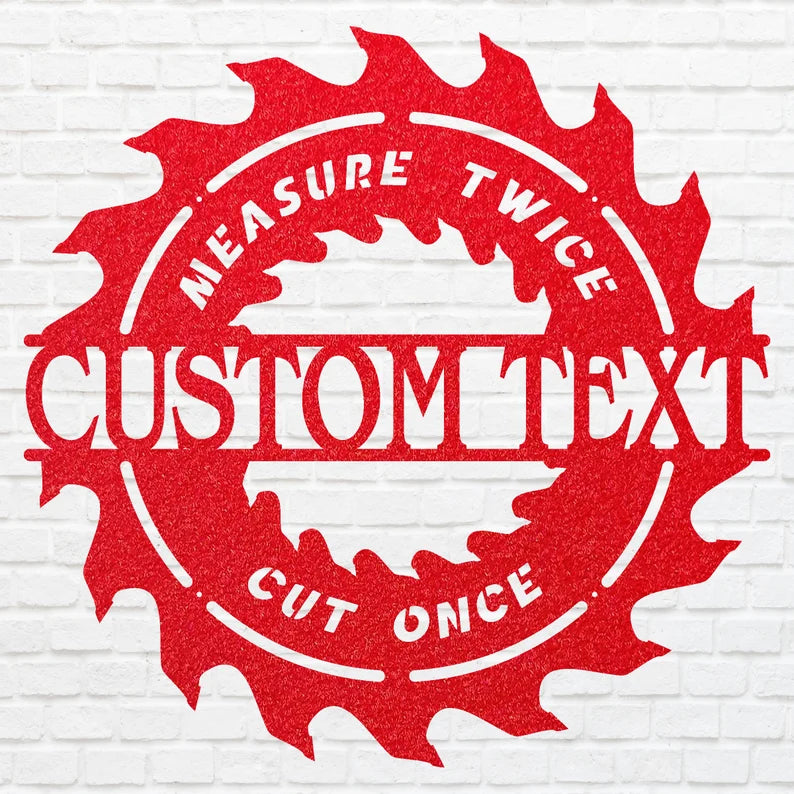 Woodshop Sign Custom Metal Wall Art, Outdoor Woodshop Decor