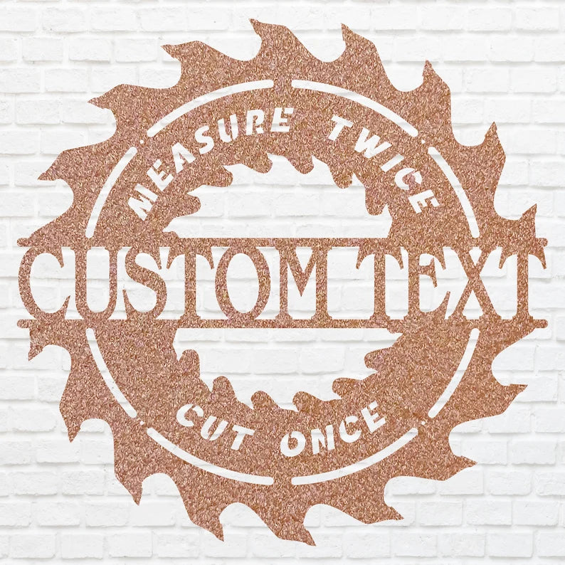 Woodshop Sign Custom Metal Wall Art, Outdoor Woodshop Decor