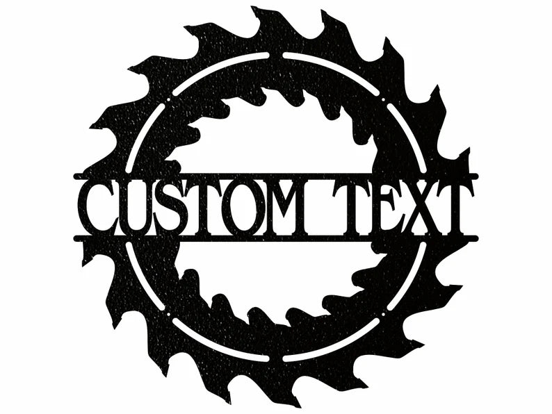 Woodshop Sign Custom Metal Wall Art, Outdoor Woodshop Decor
