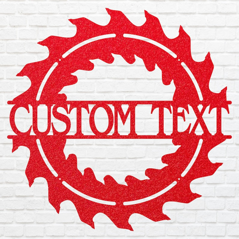 Woodshop Sign Outdoor Metal Art, Custom Metal Sign for Woodshop Decor