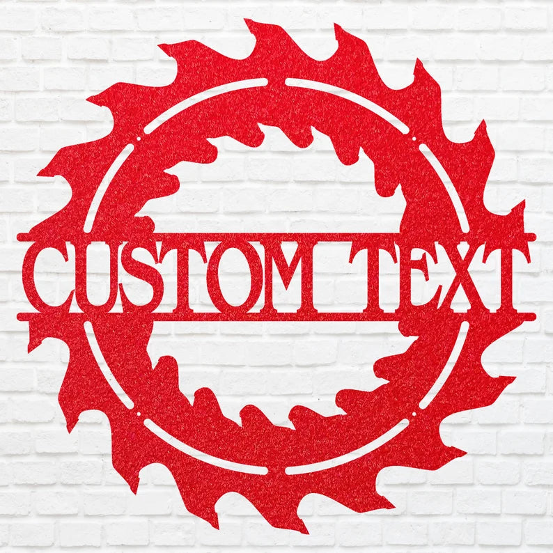 Woodshop Sign Custom Metal Wall Art, Outdoor Woodshop Decor