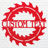 Woodshop Sign Custom Metal Wall Art, Outdoor Woodshop Decor