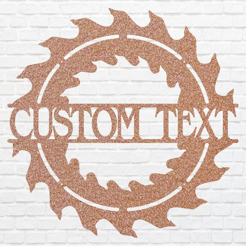 Woodshop Sign Outdoor Metal Art, Custom Metal Sign for Woodshop Decor