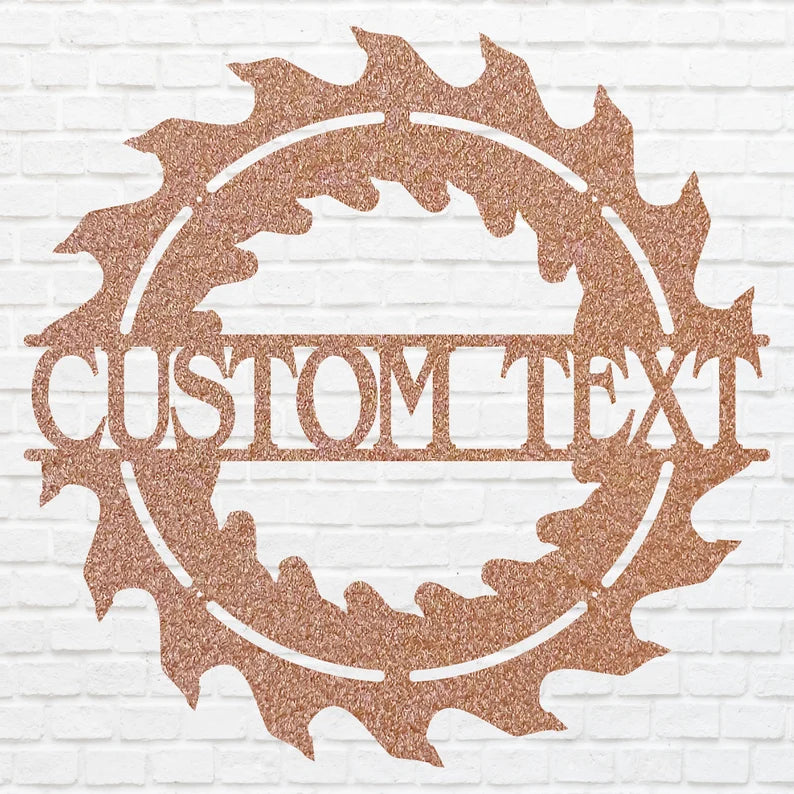 Woodshop Sign Custom Metal Wall Art, Outdoor Woodshop Decor