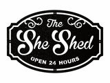 She Shed Signs - Custom Outdoor Metal Signs for Business
