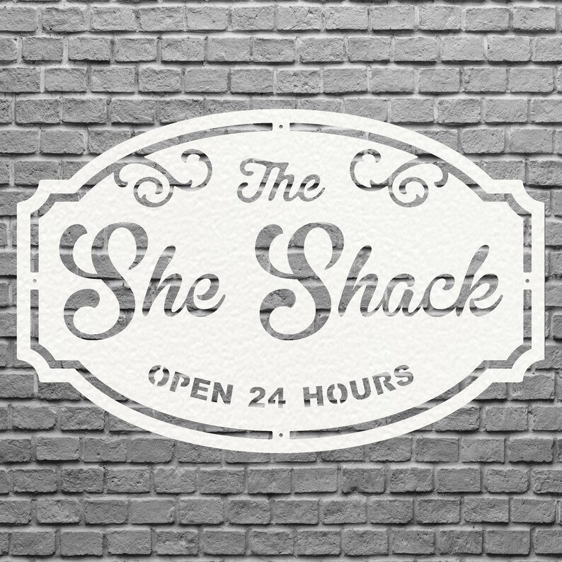 She Shack Sign - Custom Outdoor Metal Signs for Business