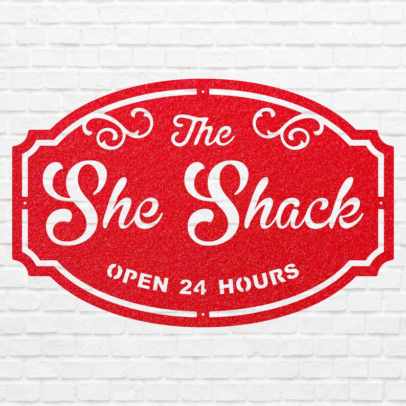 She Shack Sign - Custom Outdoor Metal Signs for Business