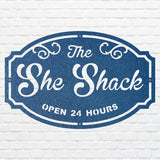 She Shack Sign - Custom Outdoor Metal Signs for Business