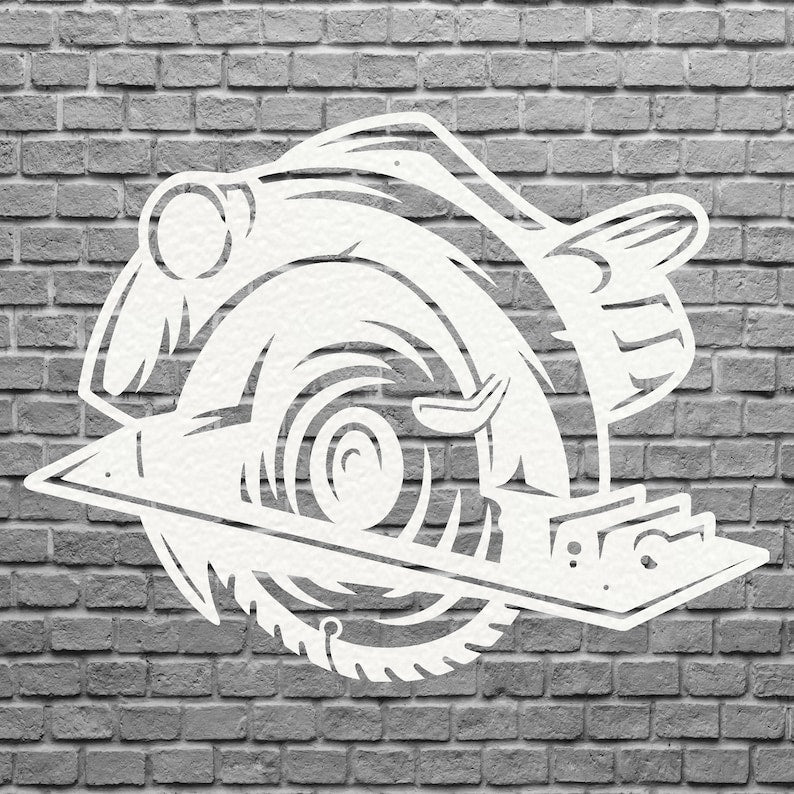 Metal Circular Saw for Outdoor Decor, Outdoor Metal Wall Art
