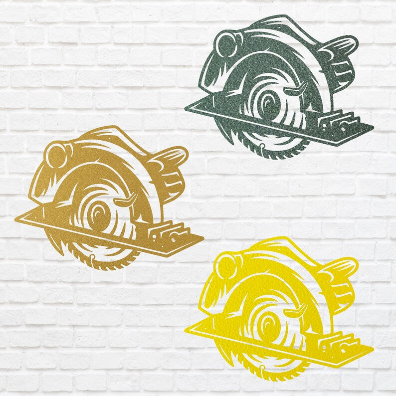 Metal Circular Saw for Outdoor Decor, Outdoor Metal Wall Art