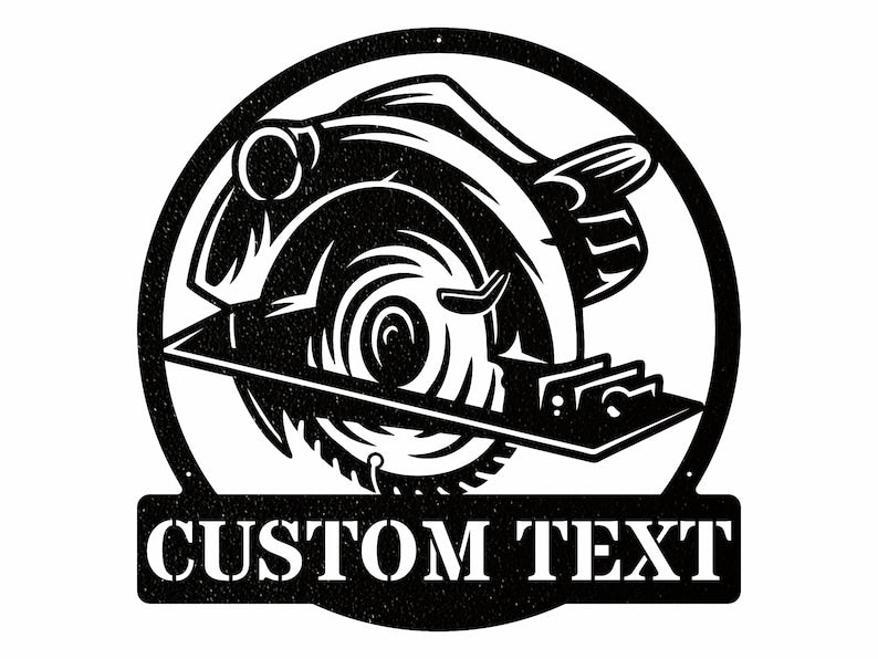 Circular Saw Metal Sign for Outdoor Decor, Custom Metal Sign