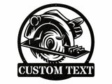 Circular Saw Metal Sign for Outdoor Decor, Custom Metal Sign