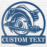 Circular Saw Metal Sign for Outdoor Decor, Custom Metal Sign