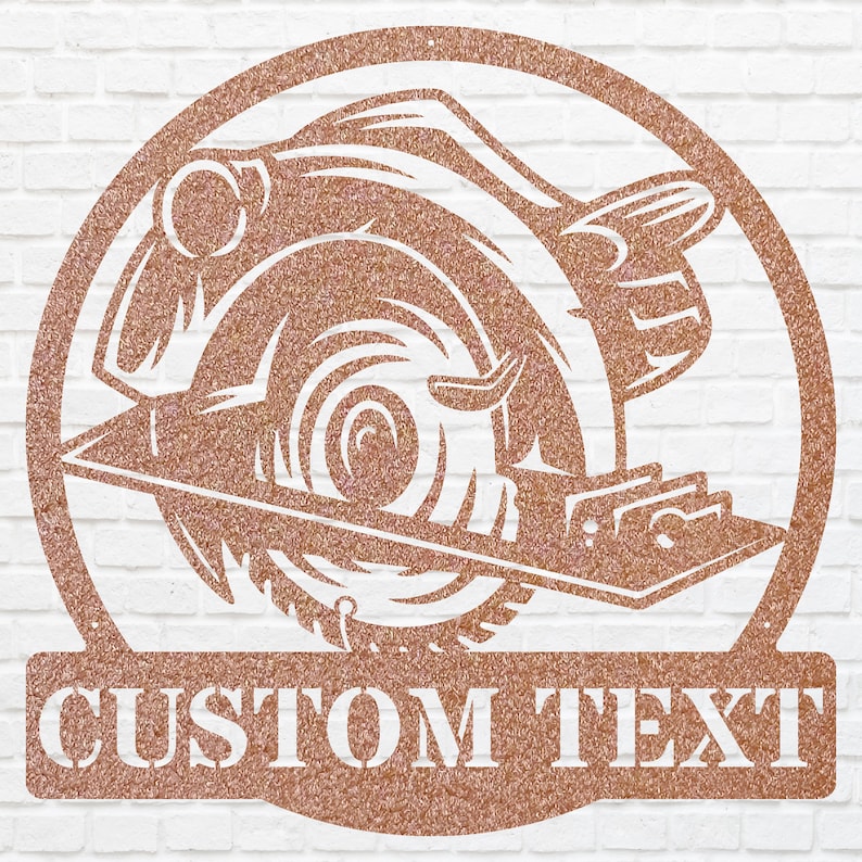 Circular Saw Metal Sign for Outdoor Decor, Custom Metal Sign