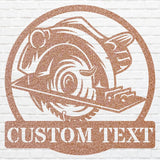 Circular Saw Metal Sign for Outdoor Decor, Custom Metal Sign