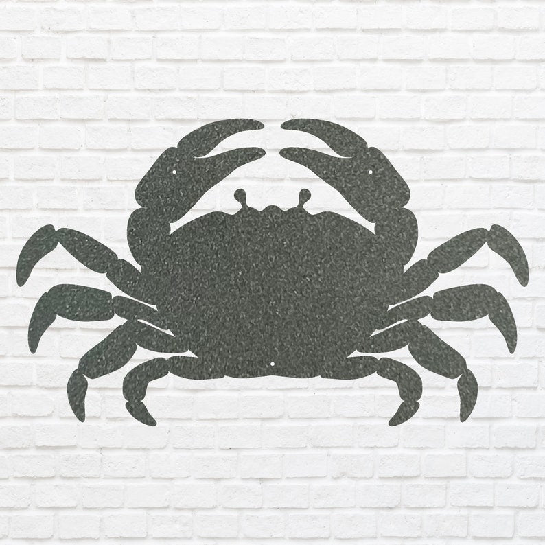 Metal Crab Wall Art - Laser Cut Decorative Metal Wall Art