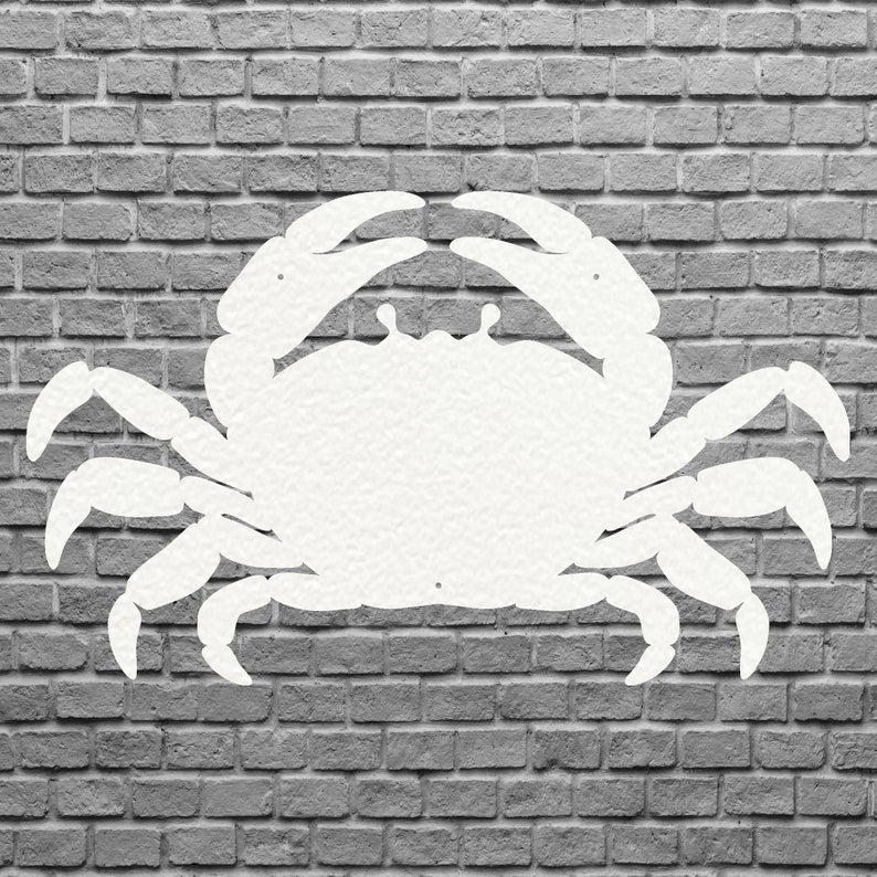 Metal Crab Wall Art - Laser Cut Decorative Metal Wall Art